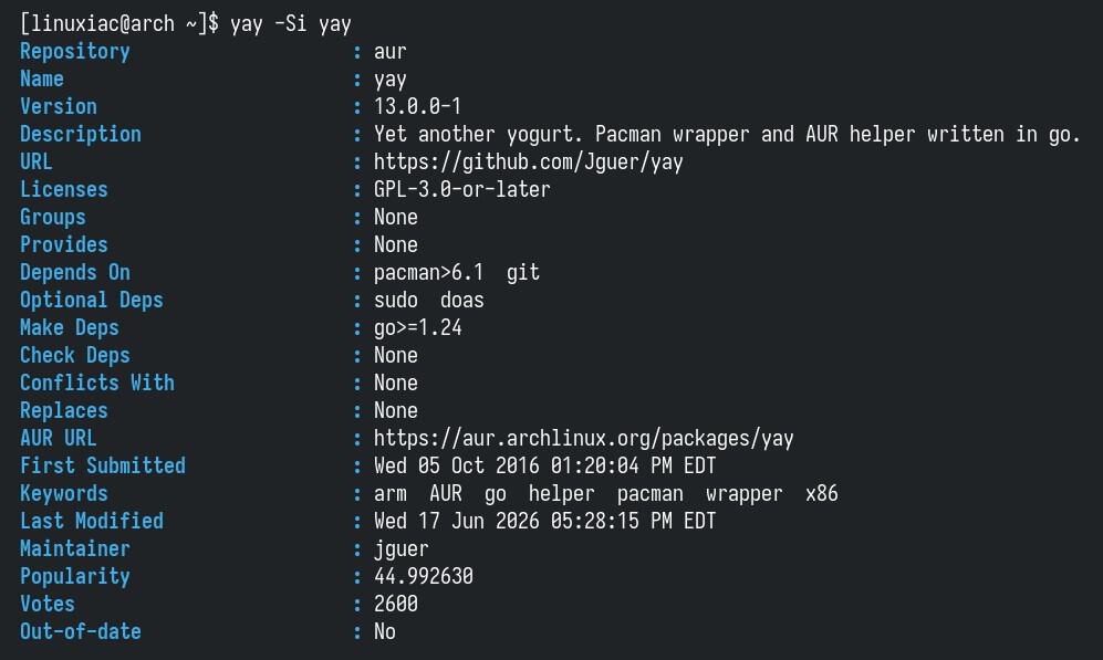 Yay 13.0 AUR Helper