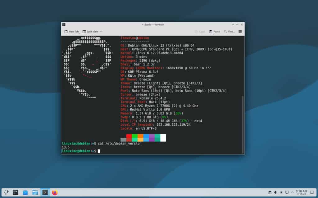 Debian 13.6 Trixie