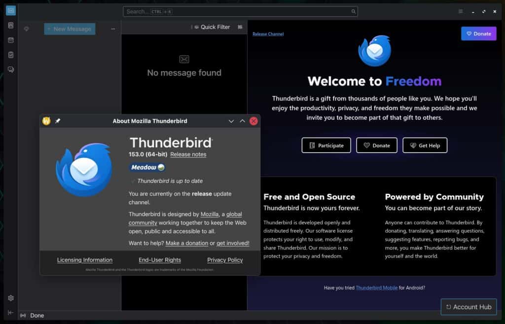 Mozilla Thunderbird 153