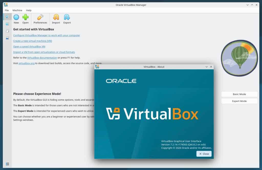VirtualBox 7.2.14