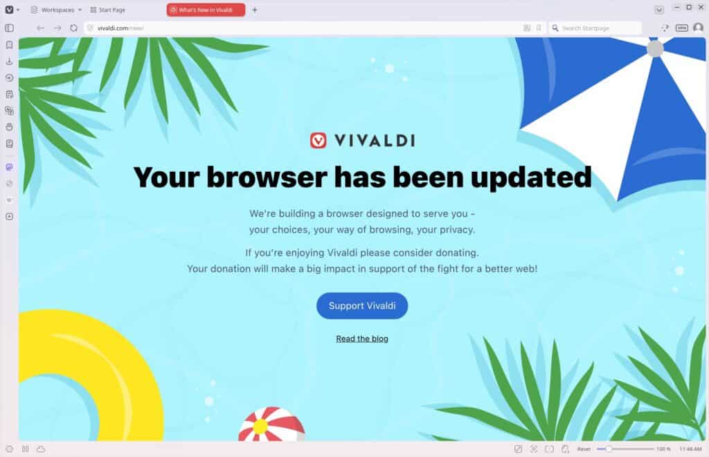 Vivaldi 8.1 Web Browser