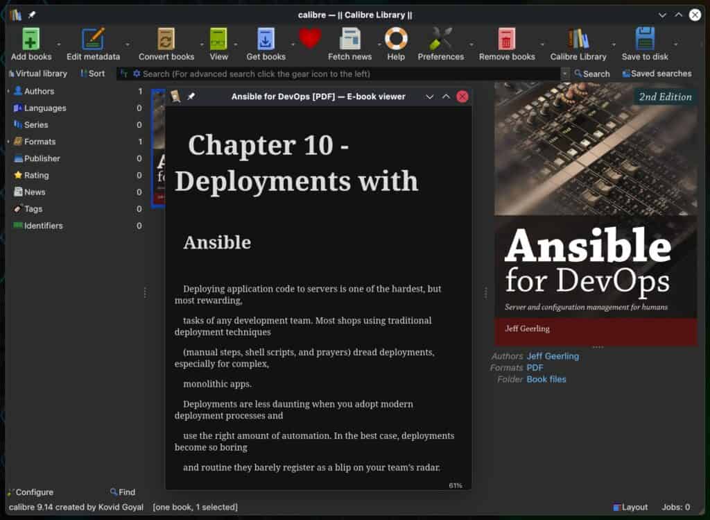 Calibre 9.14 E-Book Manager