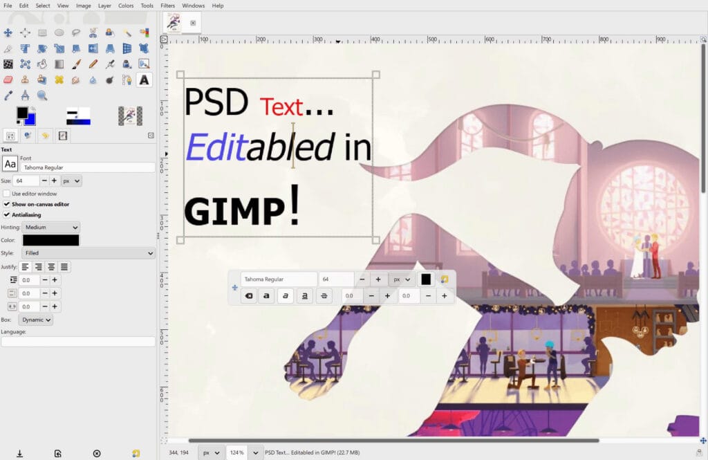 GIMP 3.6 will offer improved support for Adobe's PSD files.