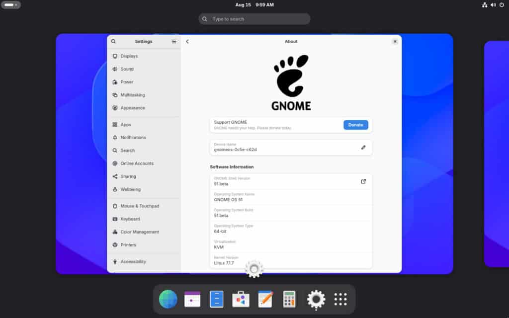 GNOME 51 Beta