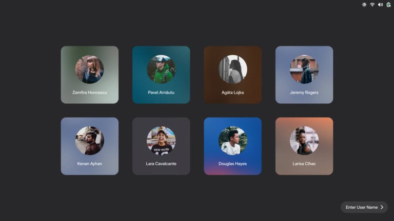 Login Screen Grid
