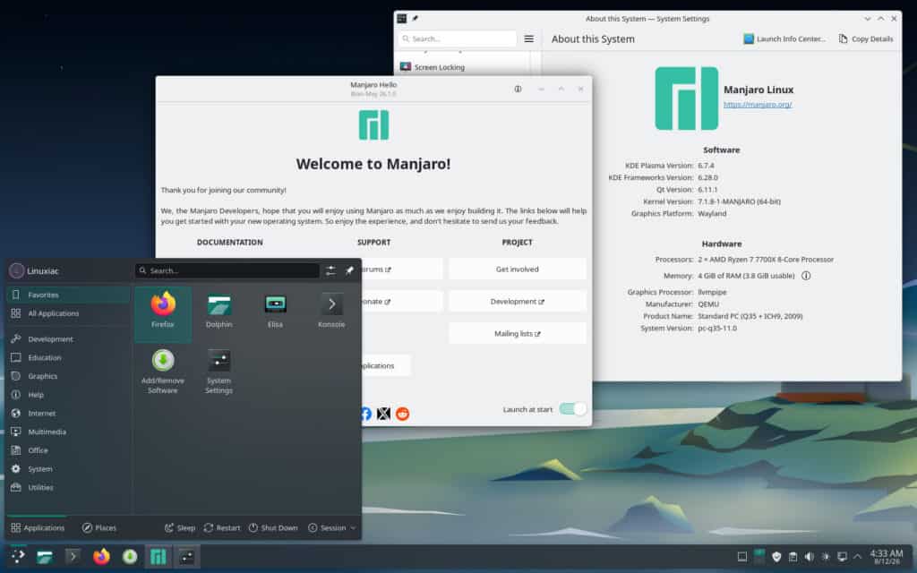 Manjaro 26.1 'Bian-May'