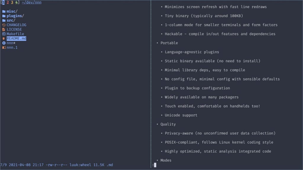 nnn terminal file manager