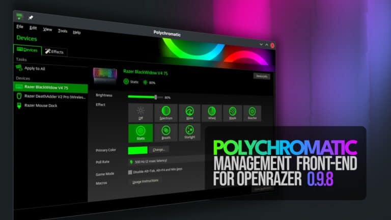 Polychromatic 0.9.8 OpenRazer Front-End Improves Brightness Controls