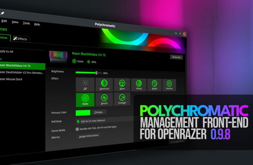 Polychromatic 0.9.8 OpenRazer Front-End Improves Brightness Controls