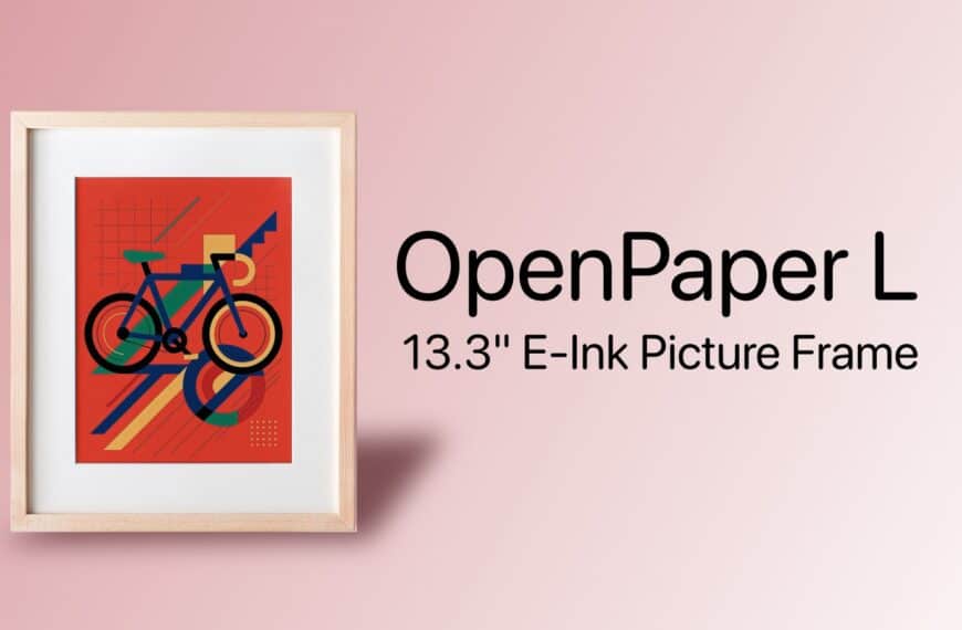 OpenPaper L Launches as a 13.3-Inch Open-Source Color E-Ink Frame