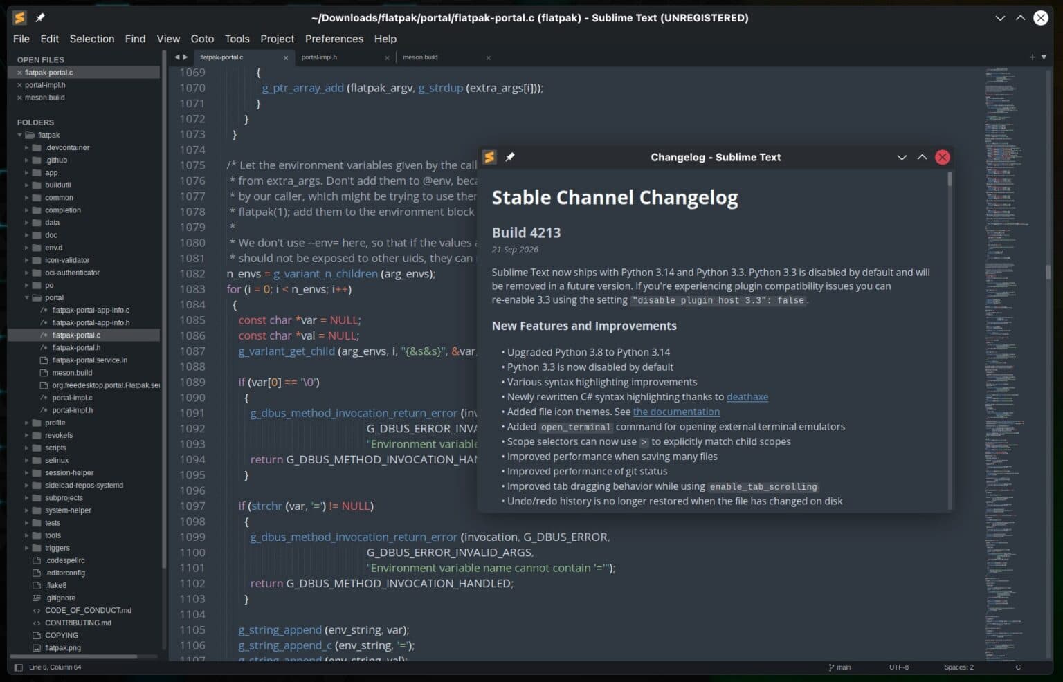 Sublime Text 4213 Code Editor Adds Python 3.14, File Icon Themes