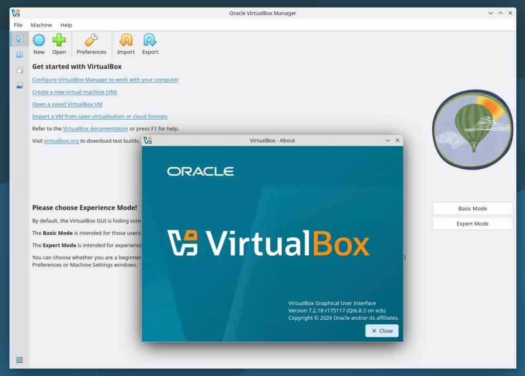 VirtualBox 7.2.18