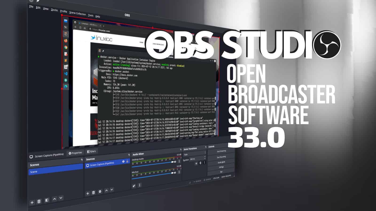 OBS Studio 33.0 Released with Updated Browser Engine, Plugin Changes