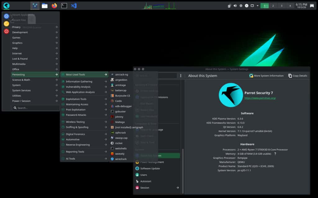 Parrot OS 7.4 Security Edition