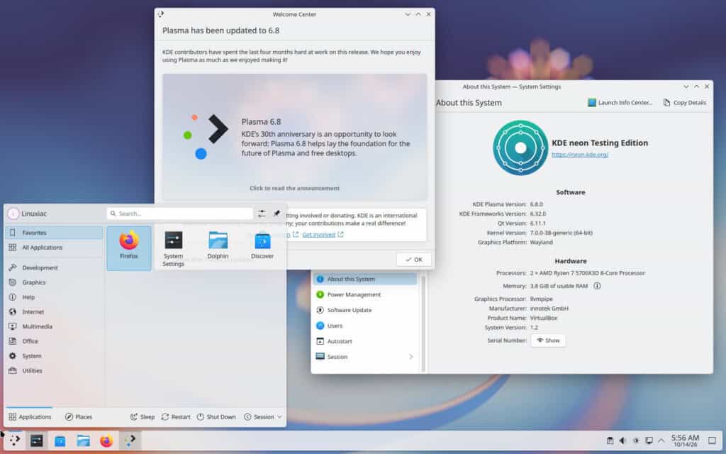 KDE Plasma 6.8 Desktop Environment
