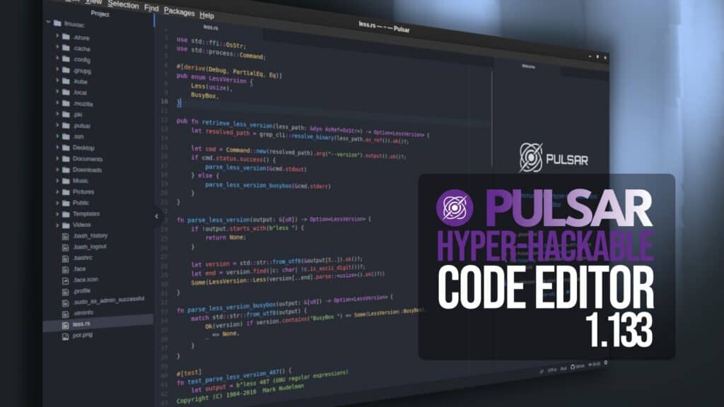 Pulsar 1.133 Code Editor Brings Better Terminal Integration, Faster Editing