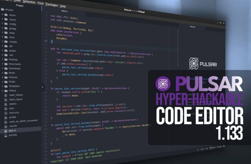 Pulsar 1.133 Code Editor Brings Better Terminal Integration, Faster Editing