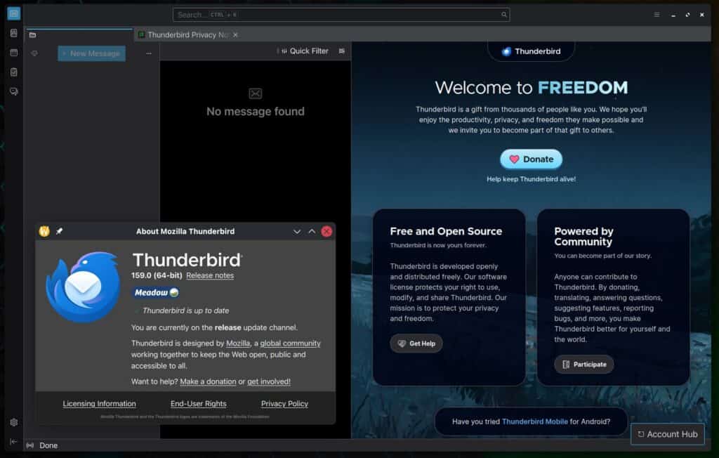 Mozilla Thunderbird 159