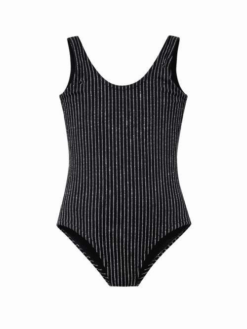 Hera Kids Swimsuit With Black Stripes Details