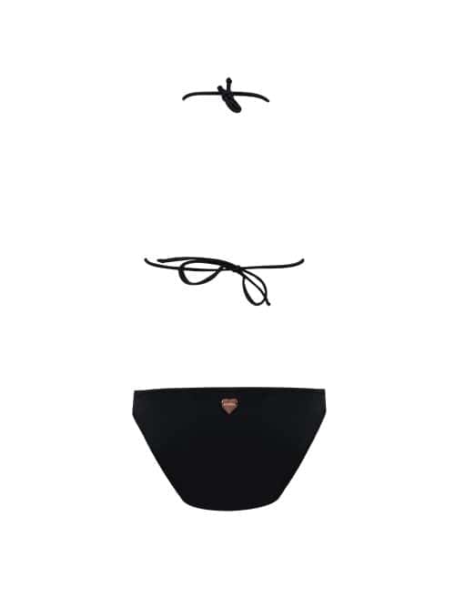Alternative view of Amora Black Kids Bikini With Gold Embroidery Details