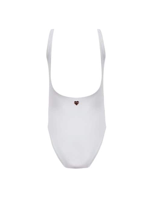 Alternative view of Amora White Kids Swimsuit With Pink Embroidery Details