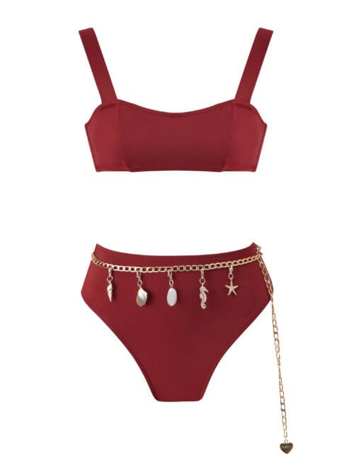 Stella Bikini Burgundry Lovekini1