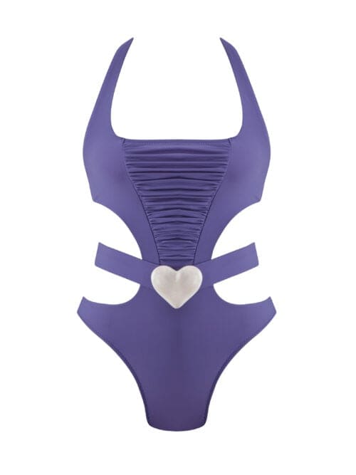 Lovekini Caroline Blue Kids Swimsuit With Seashell Accessory
