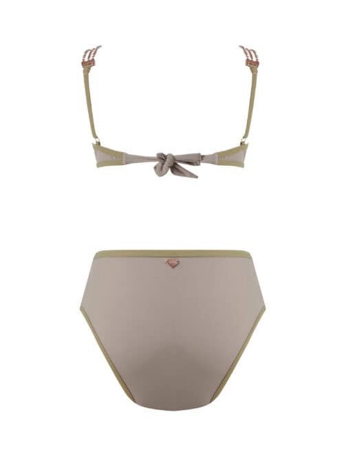 Jane Grey Hight Waist Bikini With Rose Gold Chain Straps3
