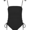 Lovekini Diana Black Kids Swimsuit With Real Pearl Details