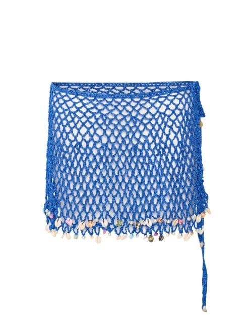 Larisa Handmade Macrame Skirt Embellished With Seashell Details