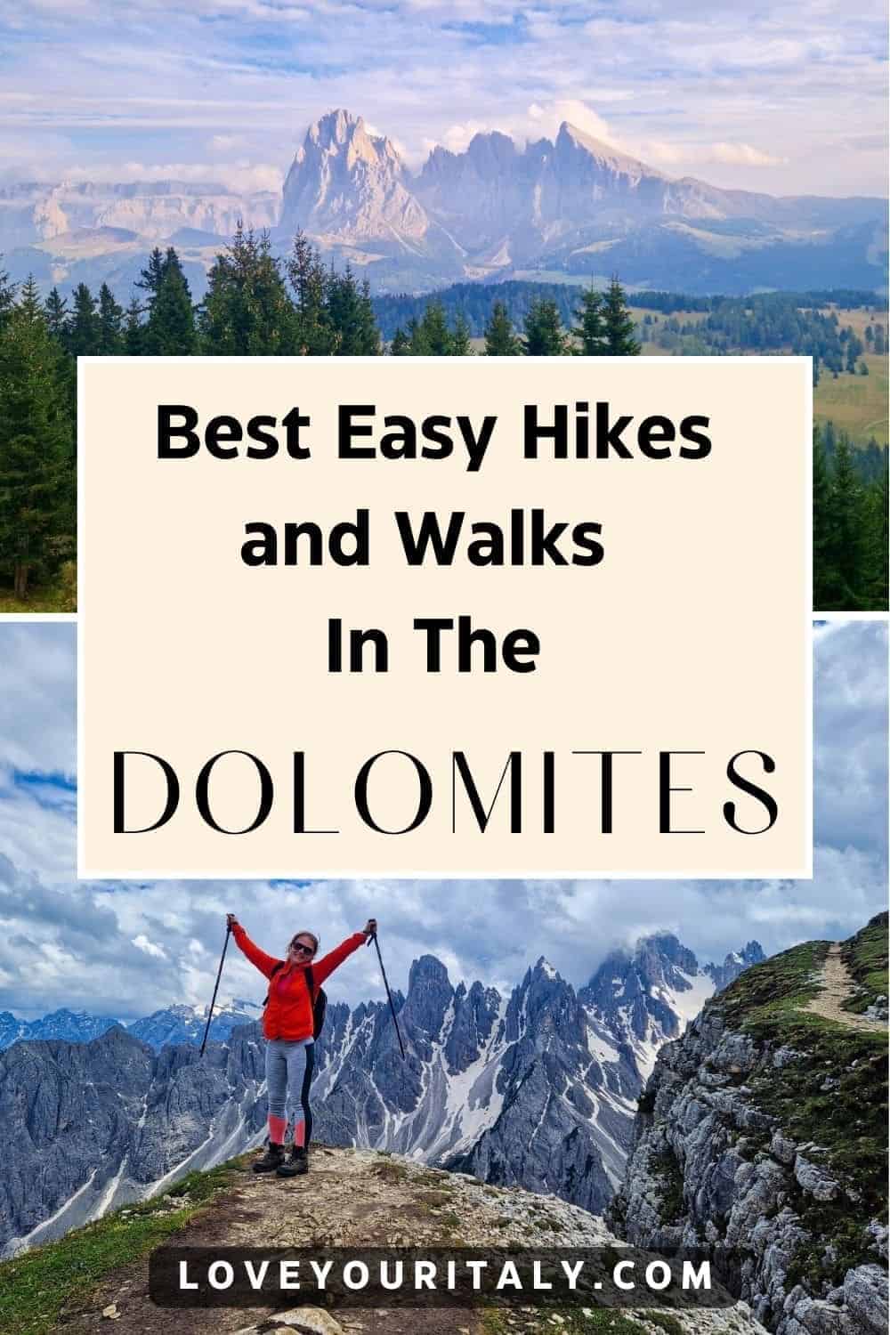 Best Short Hikes in the Dolomites | Are you not an avid hiker but would still like to enjoy some magnificent views? Here are our favorite easy walks in the Dolomites | Hiking dolomites | dolomites italy | best hikes in the dolomites | short hikes in dolomites