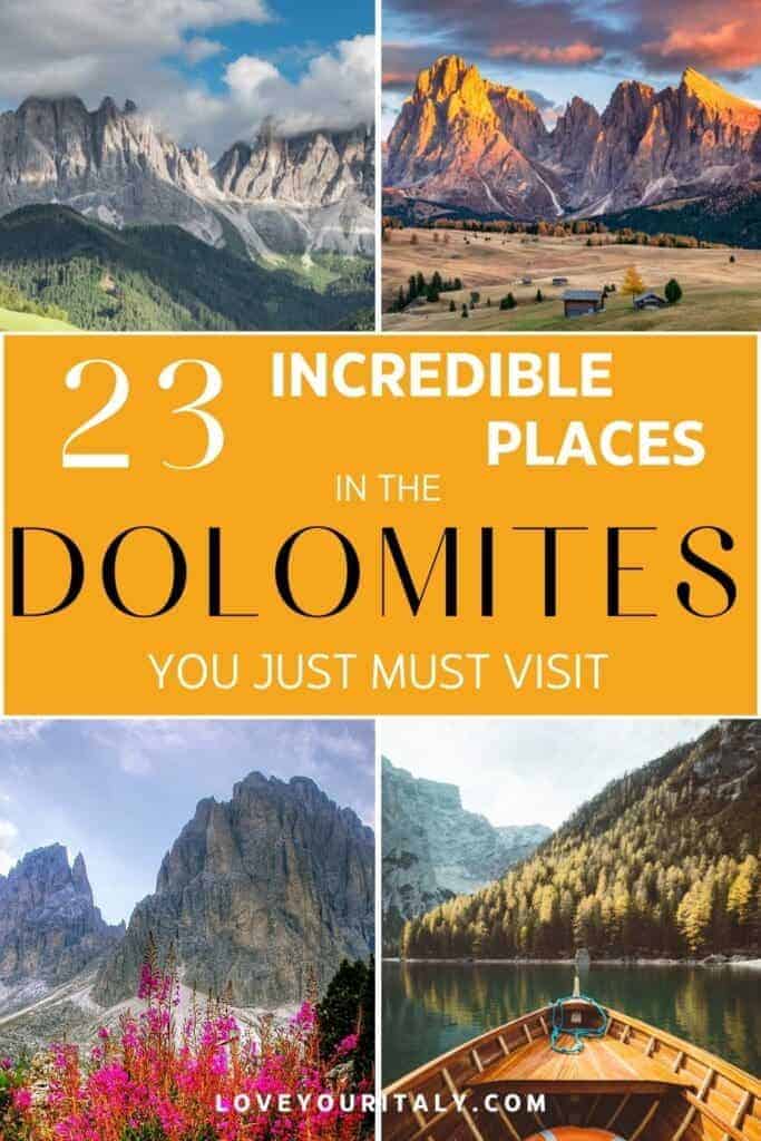 Places to visit in the Dolomites | Are you looking for the most beautiful places in the Dolomites? Here are 23 best ones. | dolomites where to go | dolomites best places