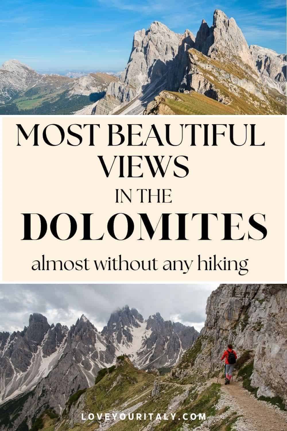 Dolomites Best Views | Are you looking for places with best Dolomites viewpoints? Here are 15 Dolomites Italy views - including hotels with the best views! 
