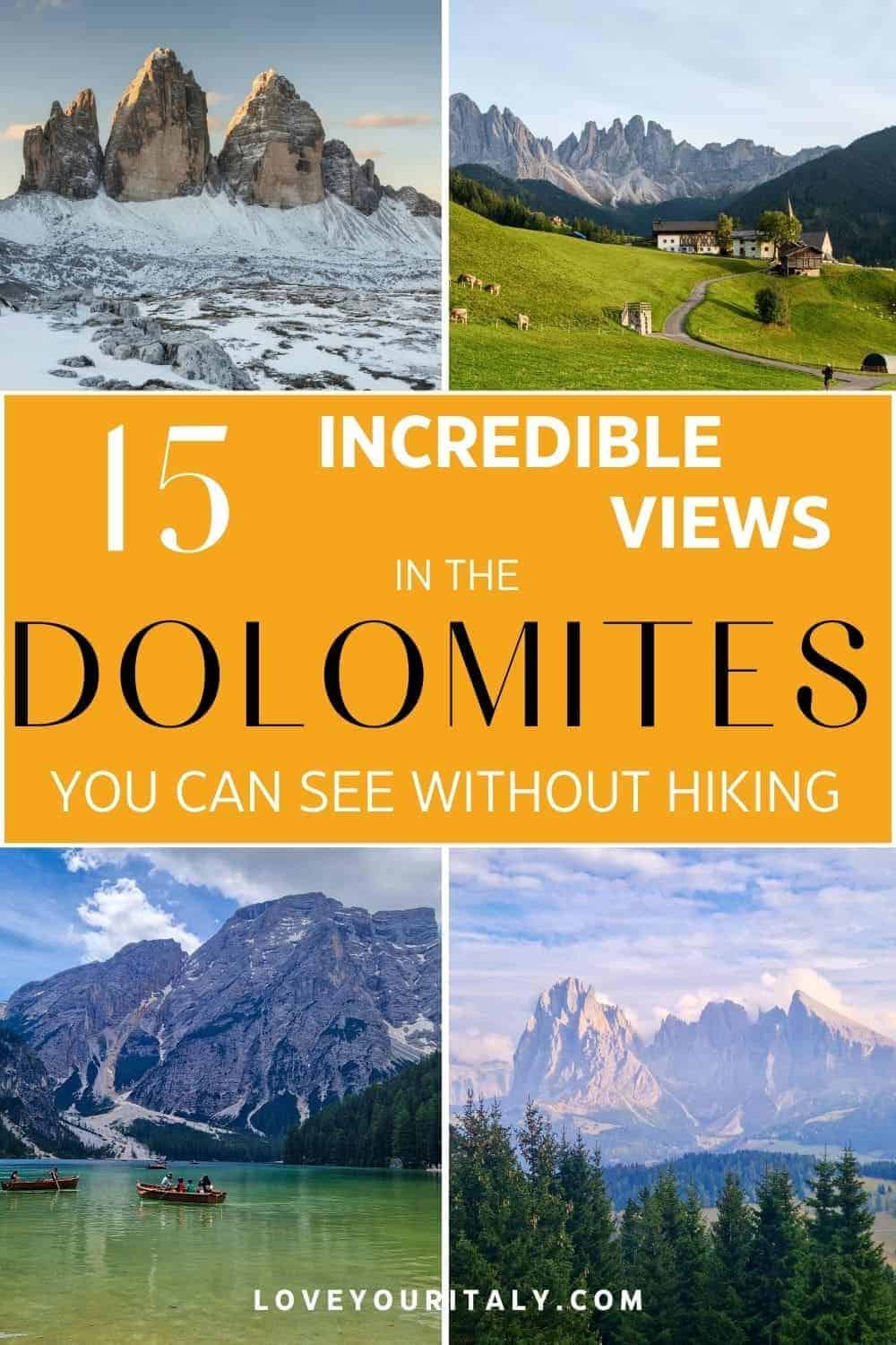 Dolomites Best Views | Are you looking for places with best Dolomites viewpoints? Here are 15 Dolomites Italy views - including hotels with the best views! 