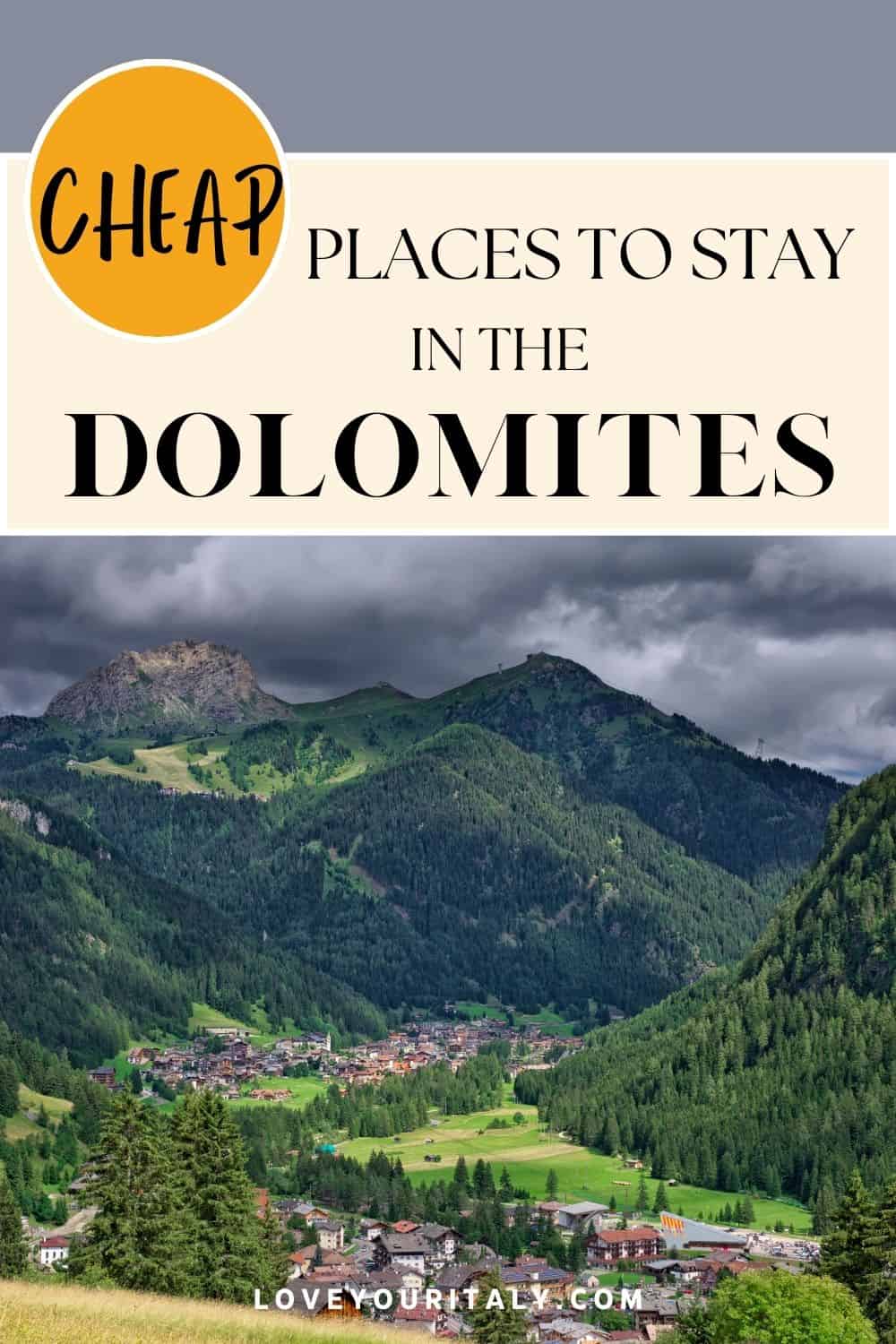 Budget Accommodations in the Dolomites | Discover the magic of the Dolomites without breaking the bank! Our guide to cheap accommodation options in this stunning Italian region will ensure that you enjoy every adventure on your itinerary. From charming B&Bs to rustic lodges, find a stay that suits your travel style and budget!