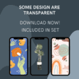 High-resolution wallpaper with a mix of floral and boho patterns.