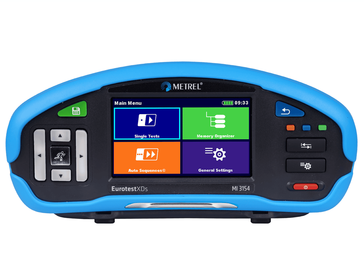 Metrel MI 3154 EurotestXDs — Multifunktionsprüfgerät mit Touchscreen und EVSE-Prüfung