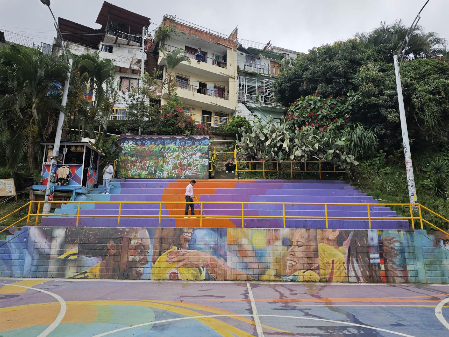 vibrant street art in urban neighborhood