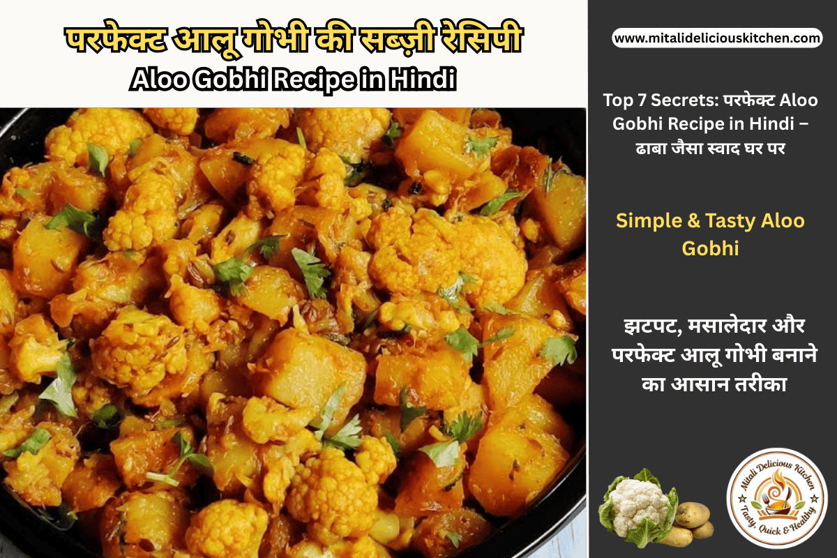 परफेक्ट आलू गोभी की सब्ज़ी रेसिपी Aloo Gobhi Recipe in Hindi - aloo gobhi recipe in hindi | झटपट और मसालेदार आलू गोभी की सब्ज़ी | Dhaba Style Aloo Gobi Banane ka Perfect Tarika