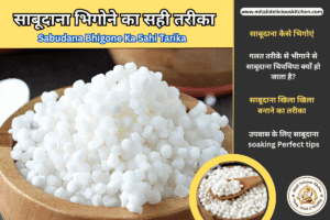साबूदाना भिगोने का सही तरीका Sabudana Bhigone Ka Sahi Tarika साबूदाना कैसे भिगोएं Vrat और उपवास के लिए Perfect Sabudana Soaking Tips in Hindi