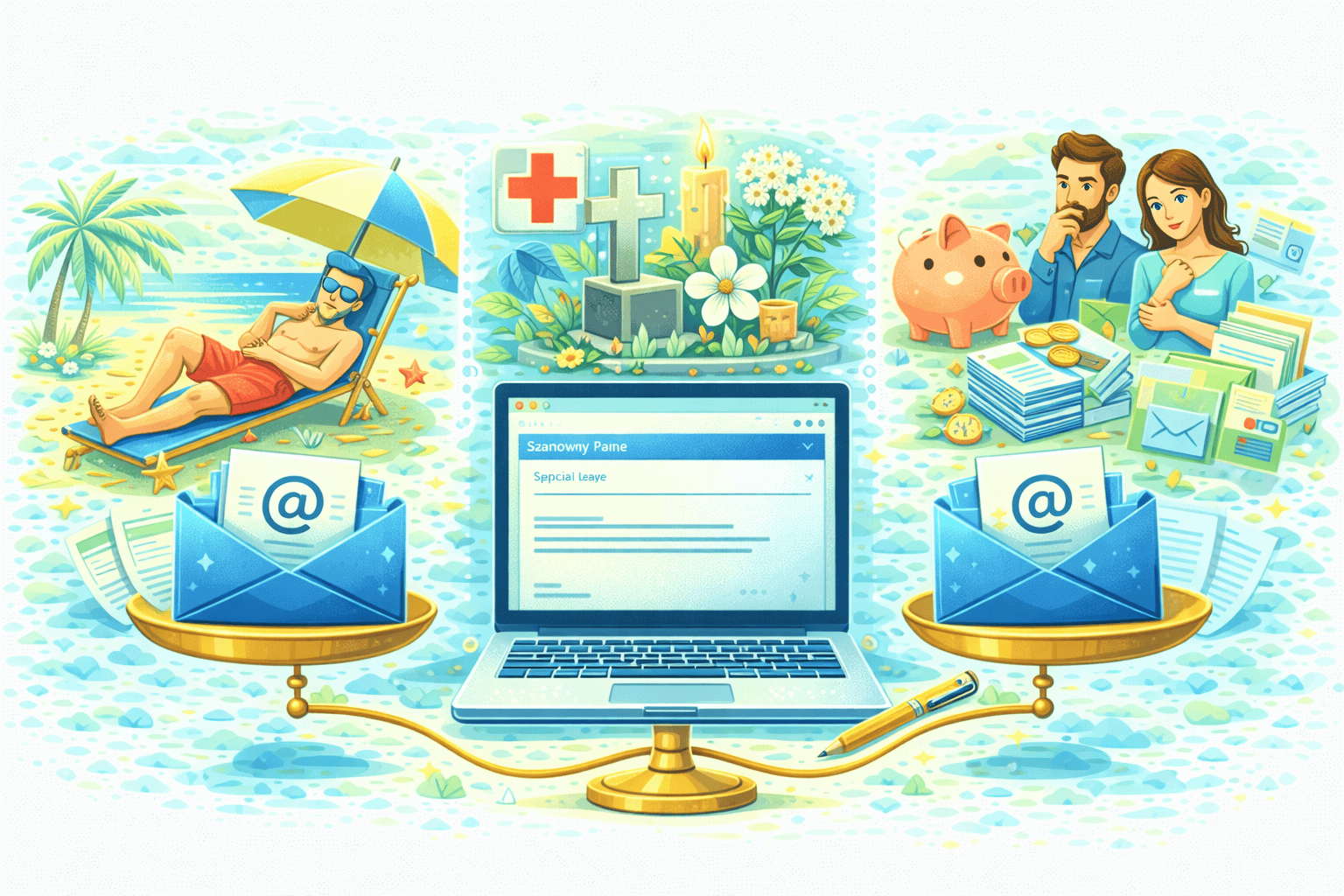 Jak napisać e-mail z prośbą o urlop wypoczynkowy, okolicznościowy i bezpłatny?