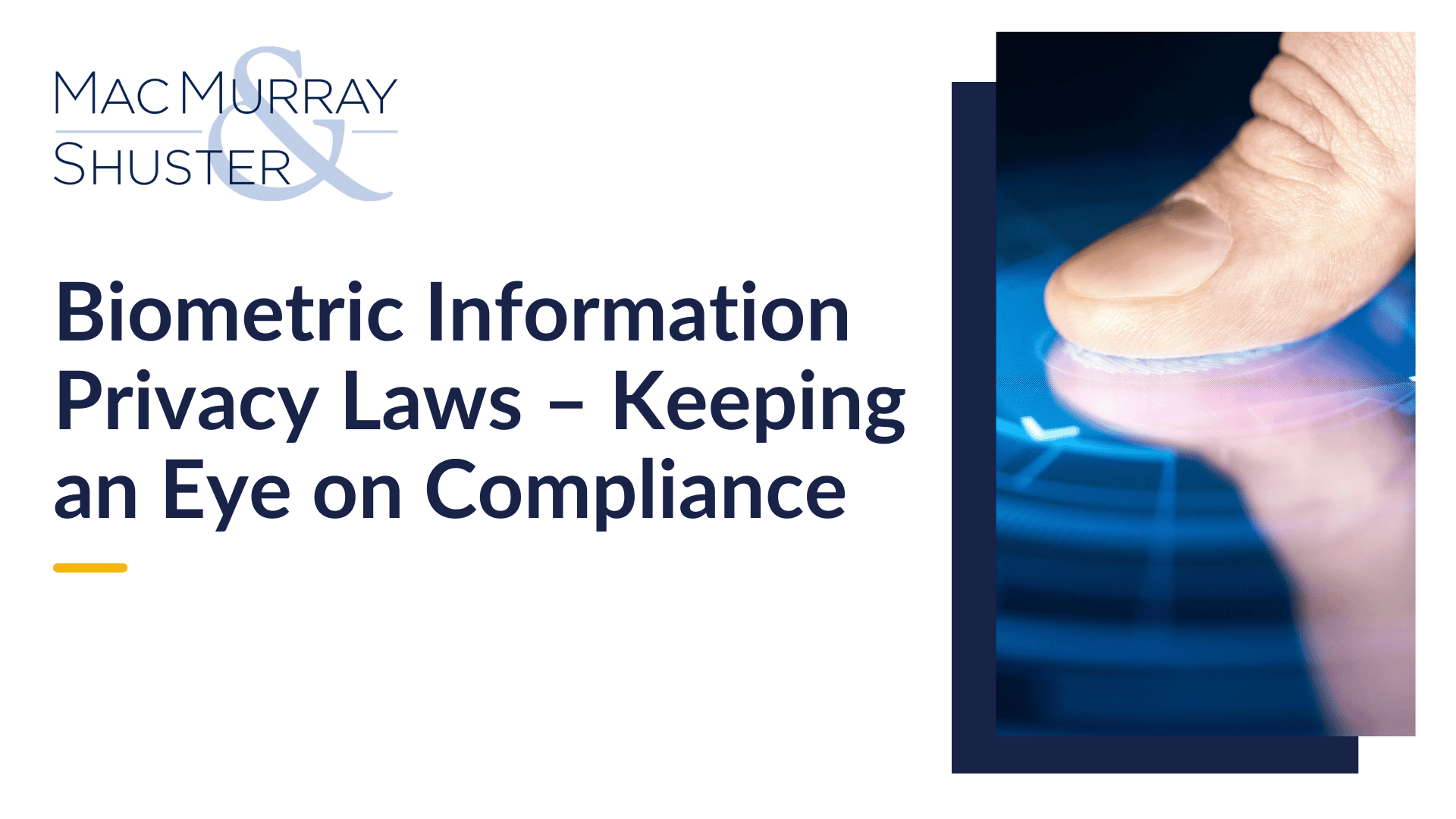 Biometric Information Privacy Laws – Keeping an Eye on Compliance - Mac ...