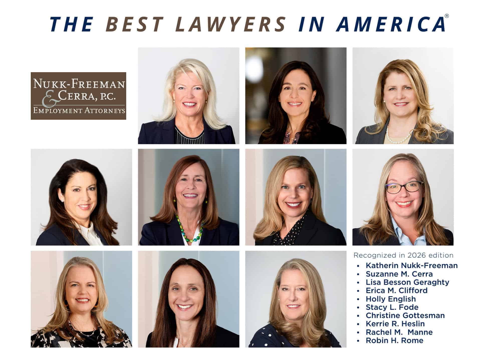 Nukk-Freeman & Cerra, P.C. Attorneys Recognized in the 2026 edition of ...