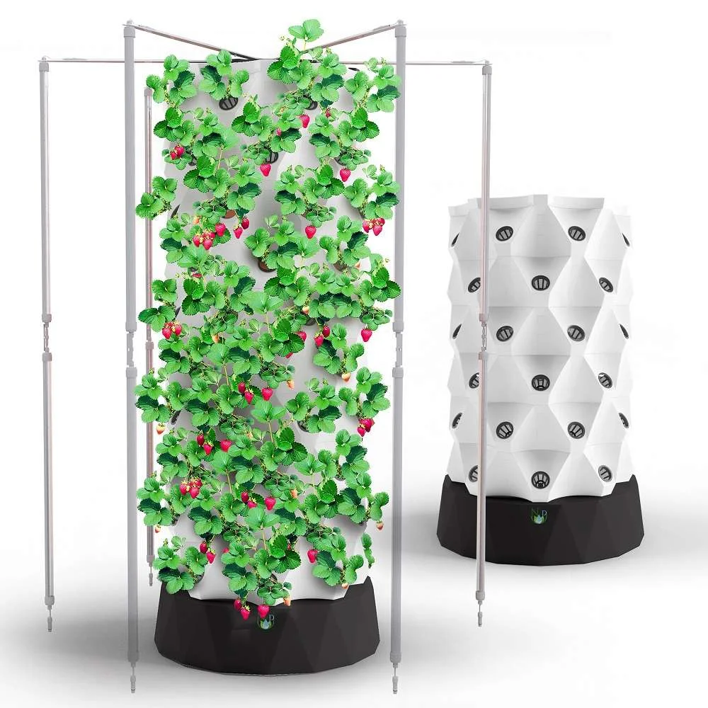 Nutraponics Aeroponic Tower Garden: Vertical Greens with Lights