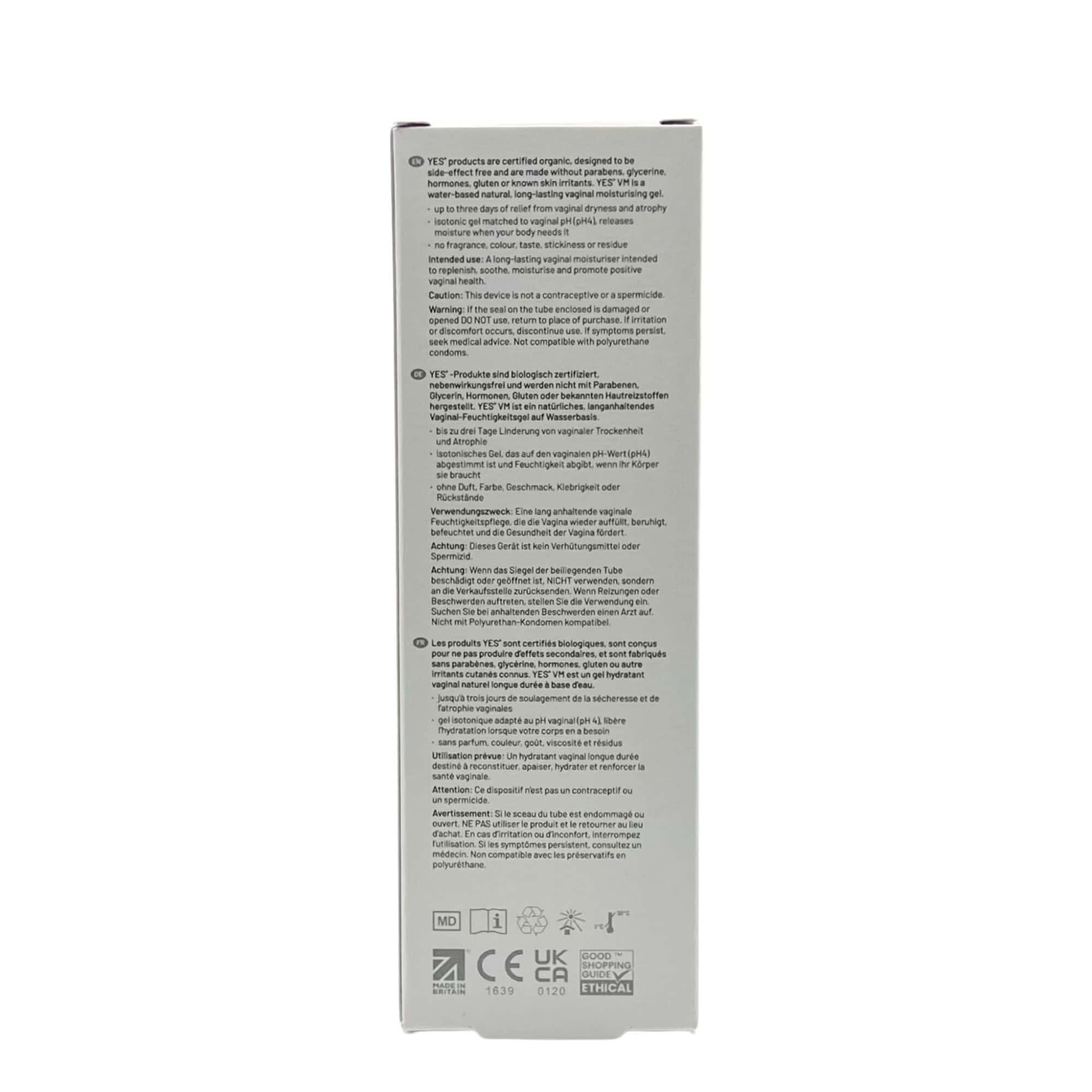 YES VM 有機防過敏陰道保濕凝露 100ml - Image 8