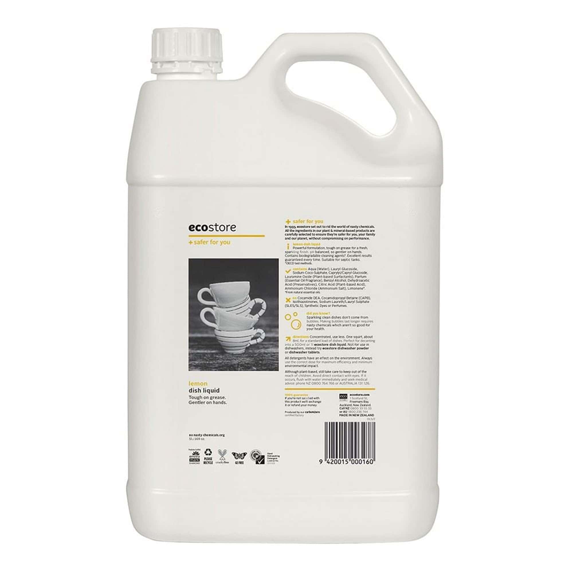 ecostore 洗碗液 (檸檬) Lemon Dish Liquid 5L (家庭裝)