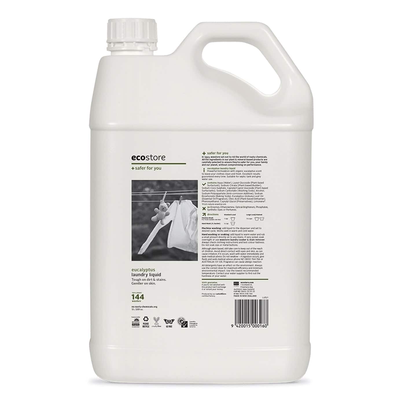 ecostore 洗衣液 (尤加利) Eucalyptus Laundry Liquid 5L (家庭裝)
