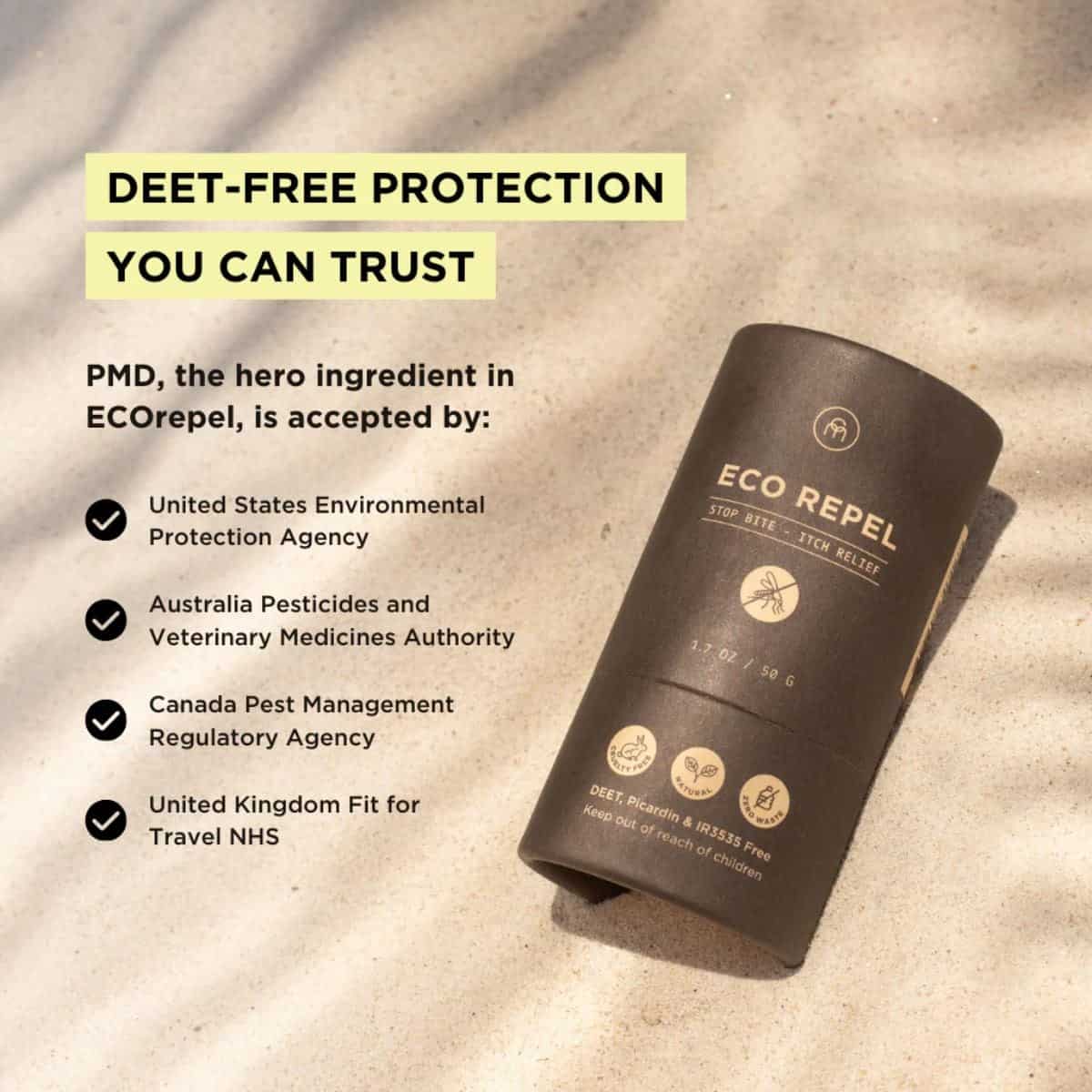 ECOREPEL 天然驅蚊膏，無DEET配方，適合敏感肌膚，便攜式設計，適合戶外活動和家庭使用，安全有效的蚊蟲防護產品.