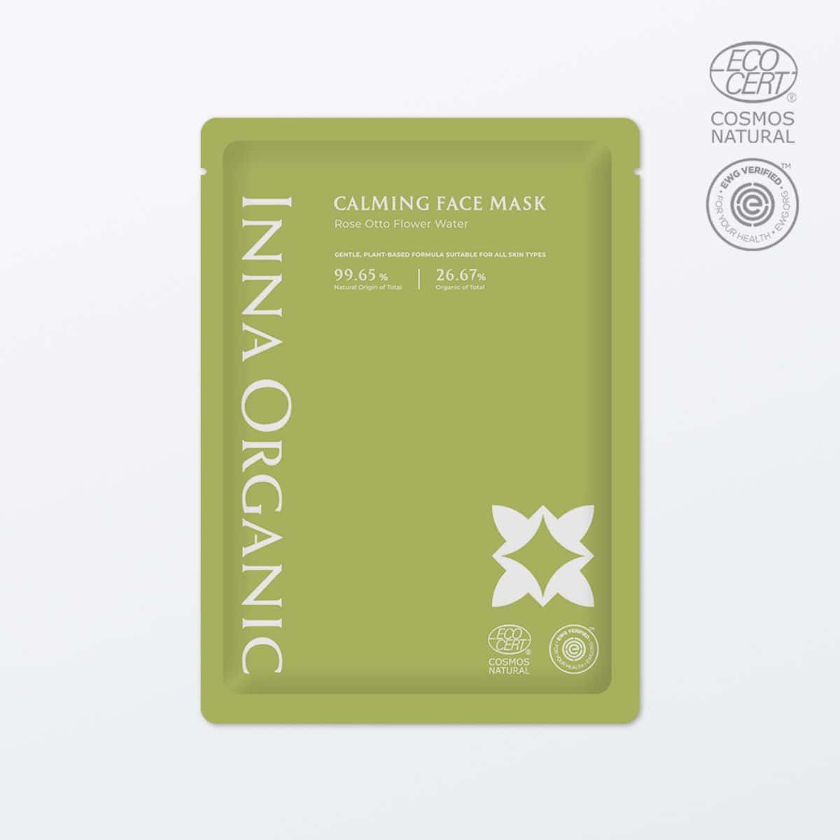 Inna Organic 童顏有機 綠茶玫瑰穩膚純露面膜 (新版)