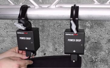 Power Drop Huren. Kabuki valnet drop systeem huren bij PartyDJ uit Aalst, Oost Vlaanderen.